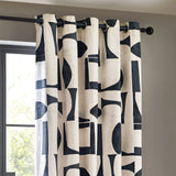 Carro Abstract 100% Cotton Lined Eyelet Curtains Dusk - image 4