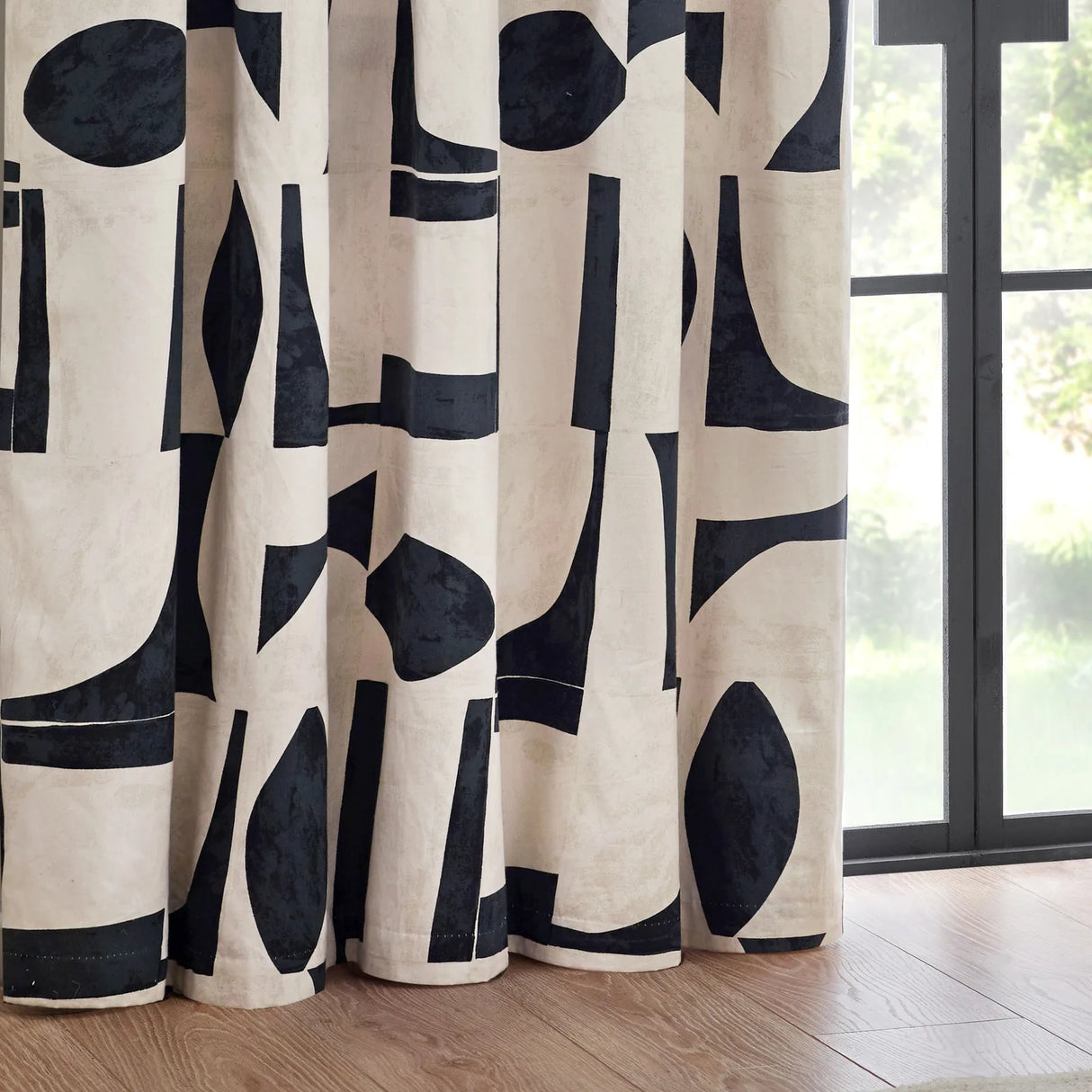 Carro Abstract 100% Cotton Lined Eyelet Curtains Dusk - image 5