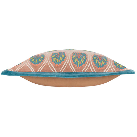 Casa Embroidered Cushion Cover Rose/French Blue 30 x 60cm - image 4
