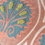 Casa Embroidered Cushion Cover Rose/French Blue 30 x 60cm - image 5