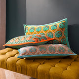 Casa Embroidered Cushion Cover Rose/French Blue 30 x 60cm - image 6