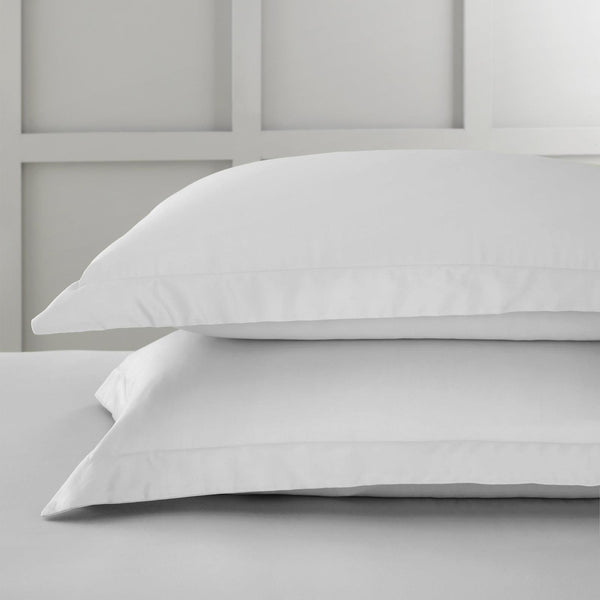 400TC Cotton Sateen Oxford Pillowcases Dove Grey