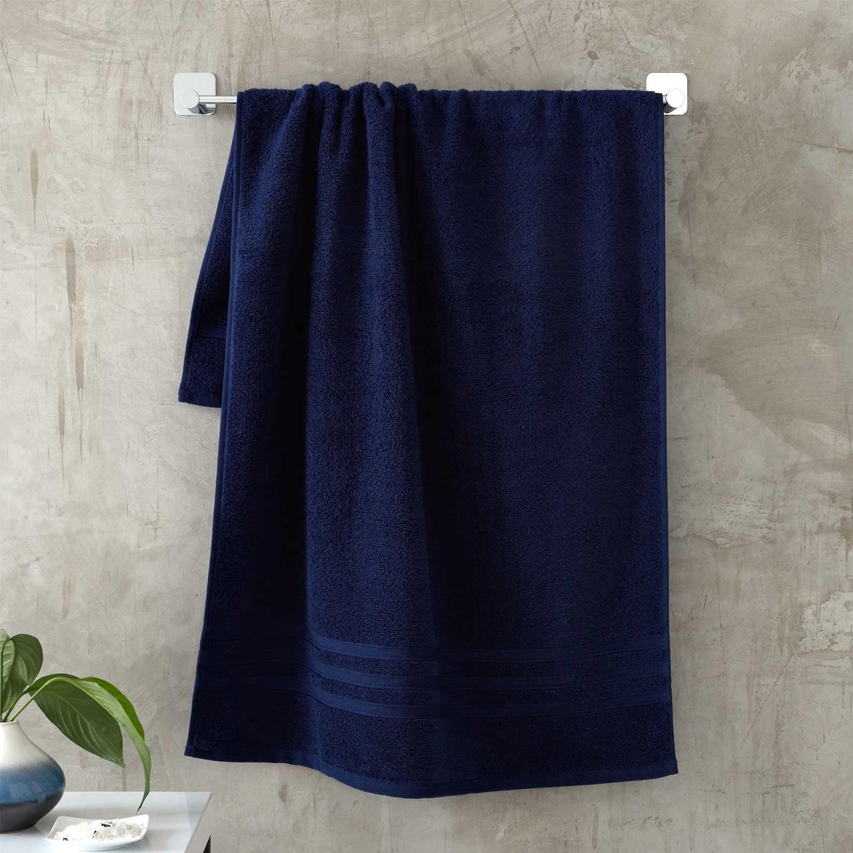 Catherine Lansfield Zero Twist 100% Cotton 500gsm Towels - Navy