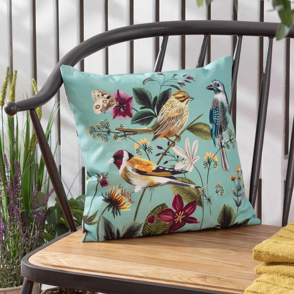 Midnight Garden Bird Outdoor Cushion Cover