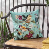 Midnight Garden Bird Outdoor Cushion Cover 17" x 17" (43cm x 43cm) by Wylder