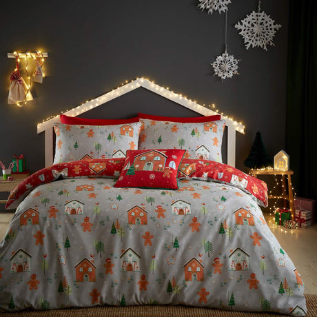 Christmas Gingerbread House Duvet Cover Set