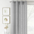 Crete Eyelet Voile Curtain Panel - Silver Grey