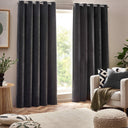 Heavy Chenille Room Darkening Eyelet Curtains by Yard