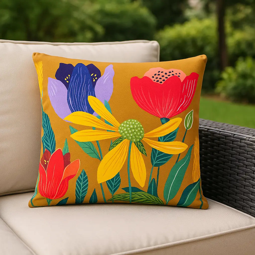House of Bloom Celandine Outdoor Cushion Cover 17" x 17" by Wylder