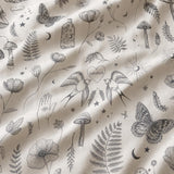 Macro close-up of the grey fabric on the Celeste Polycotton Duvet Cover Set