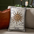 Celestial Stories Embroidered Velvet Cushion Cover Linen/Black 30 x 50cm - image 1