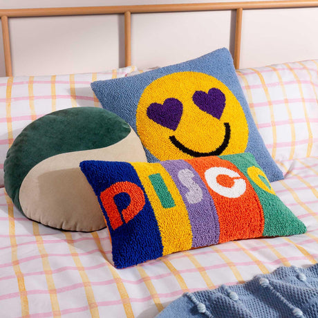 Smile Knitted Cushion Cover by heya home