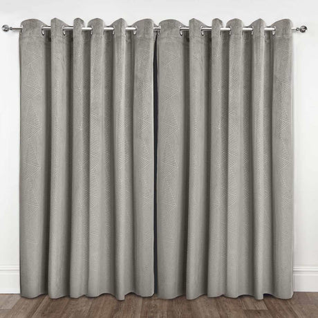 Thermal Embossed Velvet Blackout Eyelet Curtains by Emma Barclay