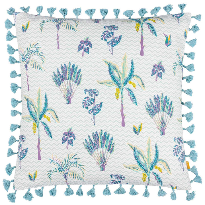 Chamae Lilac Floral Tassel Cushion Cover 20" x 20" - Ideal