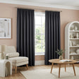Essential 95% Blackout Tape Top Pencil Pleat Curtains - Charcoal