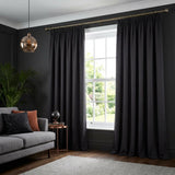 100% Blackout Tape Top Pencil Pleat Curtains 4