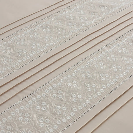 Charlotte Embroidered Duvet Cover Set by Rapport Home 3