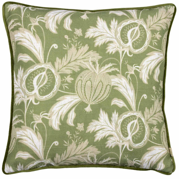 Chatsworth Heirloom Olive Cushion Cover 17" x 17" - Ideal