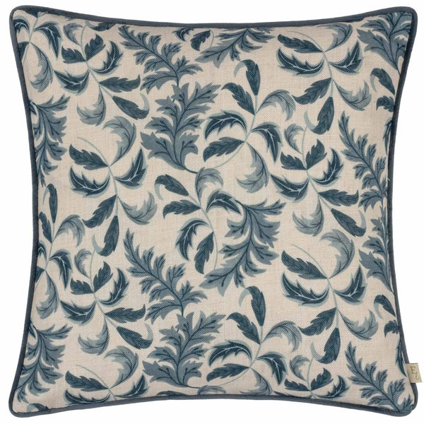 Chatsworth Topiary Petrol Cushion Cover 17" x 17" - Ideal