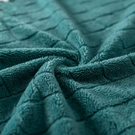 Check Teddy Fleece Duvet Cover Set by Rapport Home