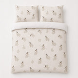 Overhead flat lay of the Check Flannelette Duvet Cover Set Brushed Cotton with two matching pillowcases