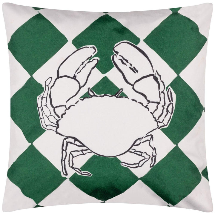 Checkerboard Green Outdoor Cushion Cover 17" x 17" - Ideal