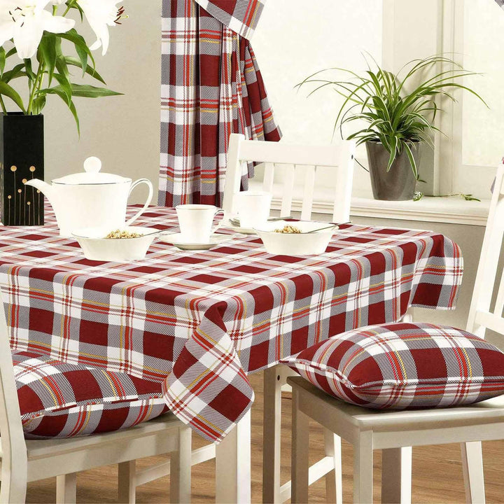 Chelsea Check Tablecloth Terracotta - Ideal