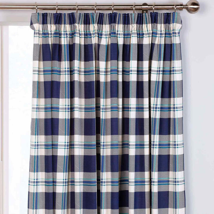 Chelsea Tape Top Kitchen Curtains Blue - Ideal