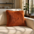 Chelsea Fur Cushion Cover and Filled Cushion 18" x 18" (45cm x 45cm) - Orange