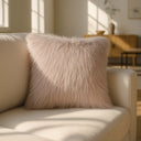 Chelsea Fur Cushion Cover and Filled Cushion 18" x 18" (45cm x 45cm) by Sundour