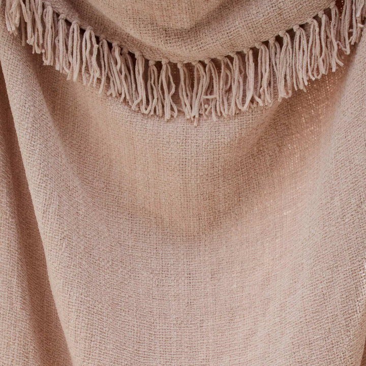 Chenille Fringed Throw Natural - Ideal