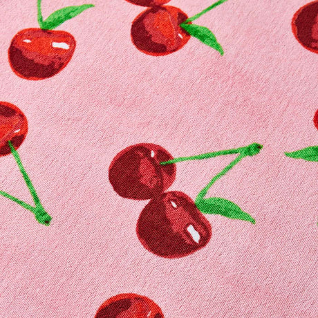 Catherine Lansfield Cherries Cotton 78x200cm Beach Sun Lounger Towel Pink