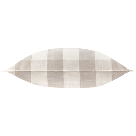 Chesil Check Outdoor 100% Cotton Natural Cushion Cover or Filled Cushion 50cm x 50cm - additional product view 3