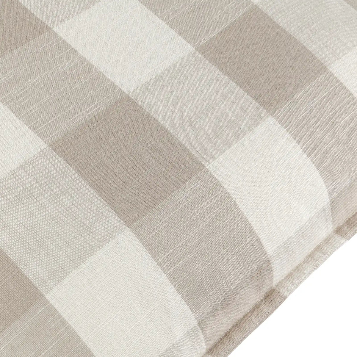 Chesil Check Outdoor 100% Cotton Natural Cushion Cover or Filled Cushion 50cm x 50cm - additional product view 4