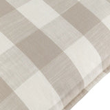 Chesil Check Outdoor 100% Cotton Natural Cushion Cover or Filled Cushion 50cm x 50cm - additional product view 4
