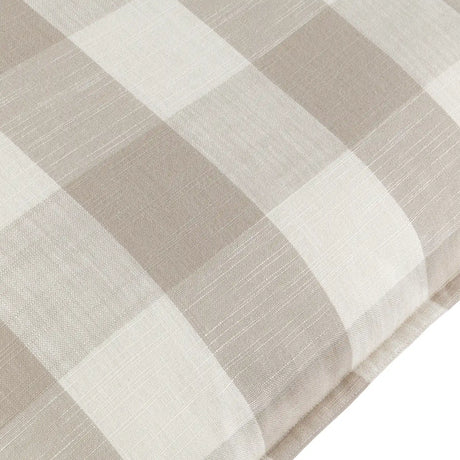 Chesil Check Outdoor 100% Cotton Natural Cushion Cover or Filled Cushion 50cm x 50cm - additional product view 4