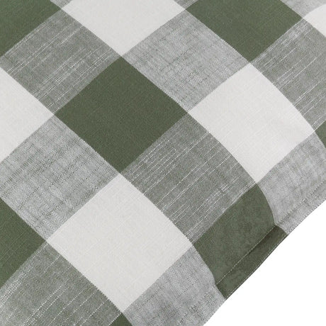 Chesil Check Outdoor 100% Cotton Moss Cushion Cover or Filled Cushion 50cm x 50cm - additional product view 4