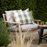 Chesil Check Outdoor 100% Cotton Moss Cushion Cover or Filled Cushion 50cm x 50cm - additional product view 5