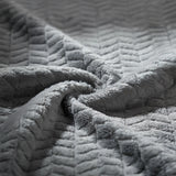 Chevron Teddy Fleece Duvet Cover Set by Rapport Home