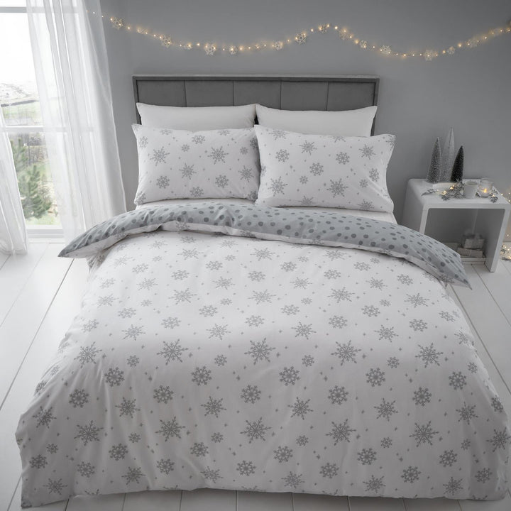 Christmas Baby It's Cold Outside Grey Duvet Cover Set - Ideal