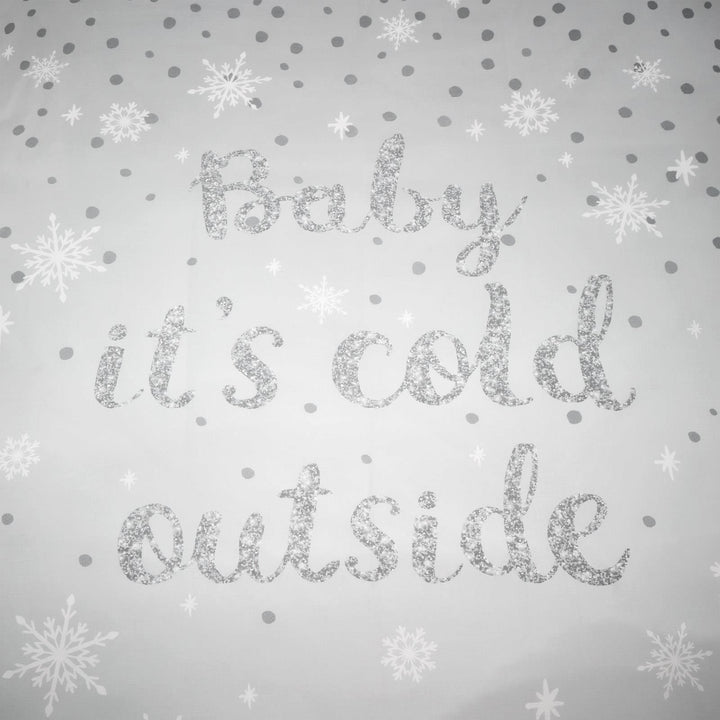 Christmas Baby It's Cold Outside Grey Duvet Cover Set - Ideal