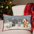 Christmas Dogs Printed Cushion Cover Multicolour 30 x 50cm - image 1