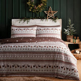Christmas Fairisle Natural Polycotton Duvet Cover Set - main product image