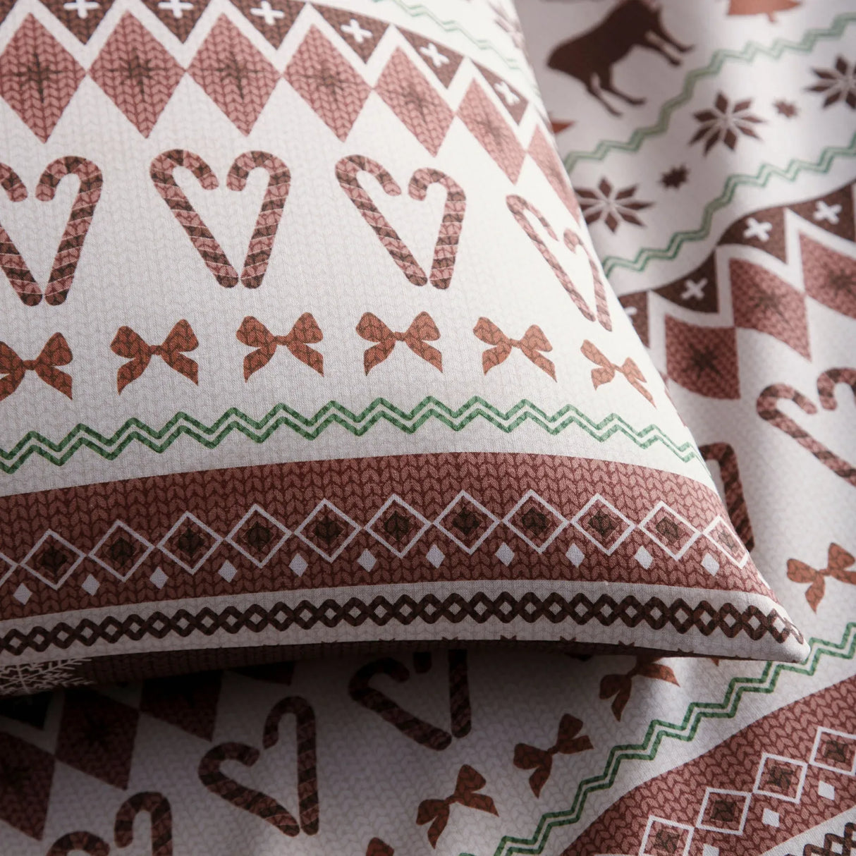 Christmas Fairisle Natural Polycotton Duvet Cover Set - product image 3