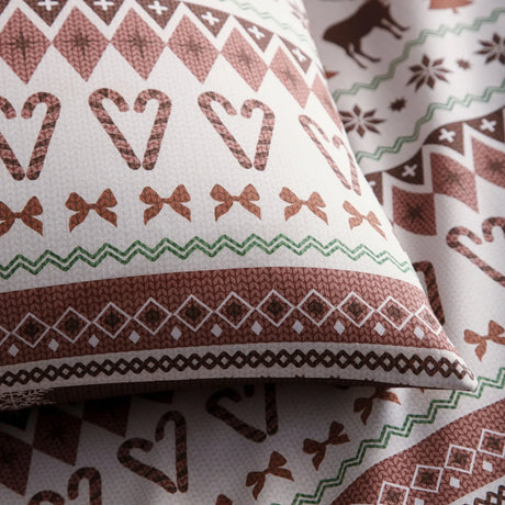 Christmas Fairisle Natural Polycotton Duvet Cover Set - product image 3