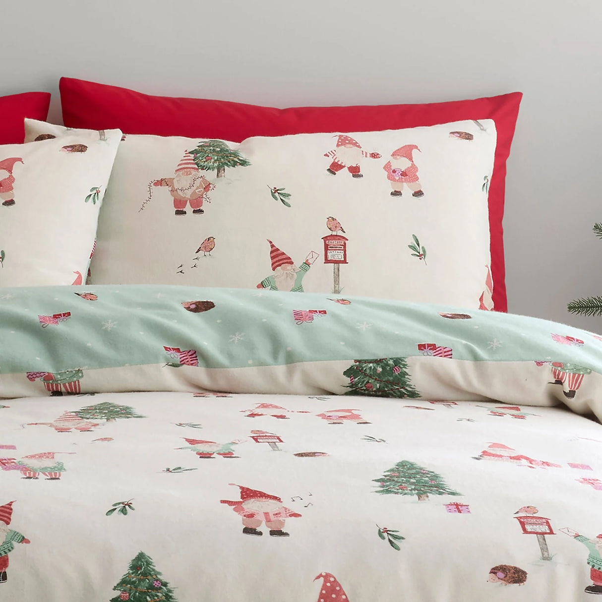 Christmas Gonks Natural 100% Cotton Duvet Cover Set - product image 2