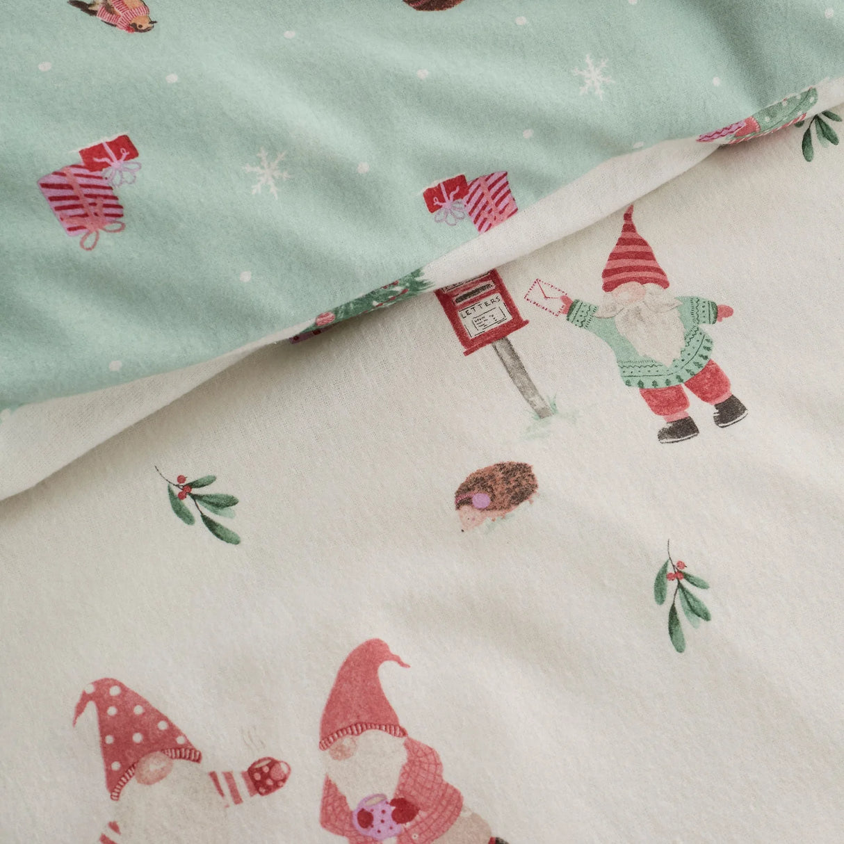 Christmas Gonks Natural 100% Cotton Duvet Cover Set - product image 3