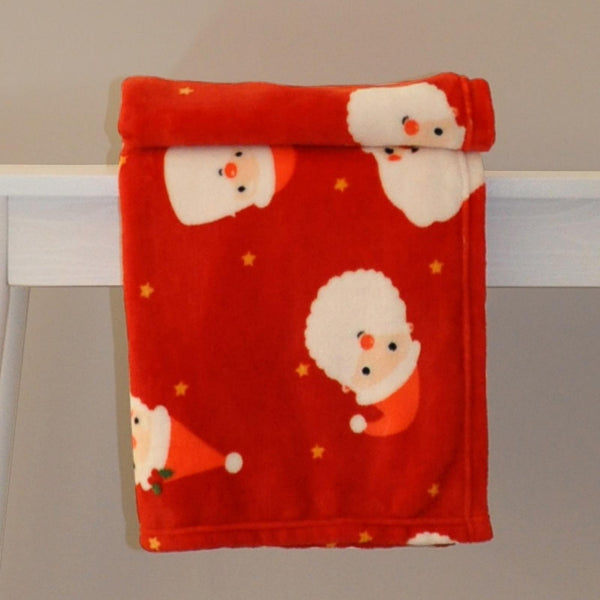 Christmas Jolly Santa Fleece Throw - Ideal