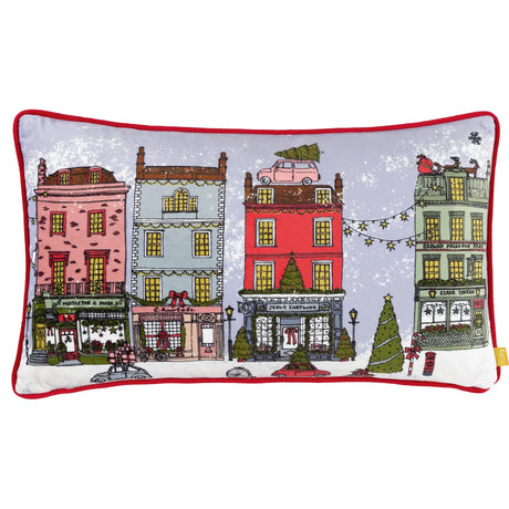 Christmas Spirit Velvet Piped Cushion Cover Multi 30 x 50cm - image 2