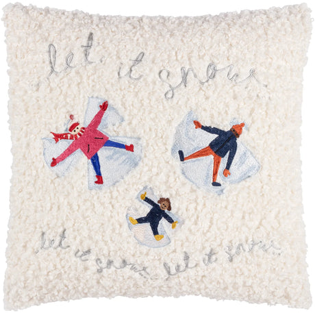 Christmas Together Snow Angels Boucle Cushion Cover 43 x 43cm - image 2